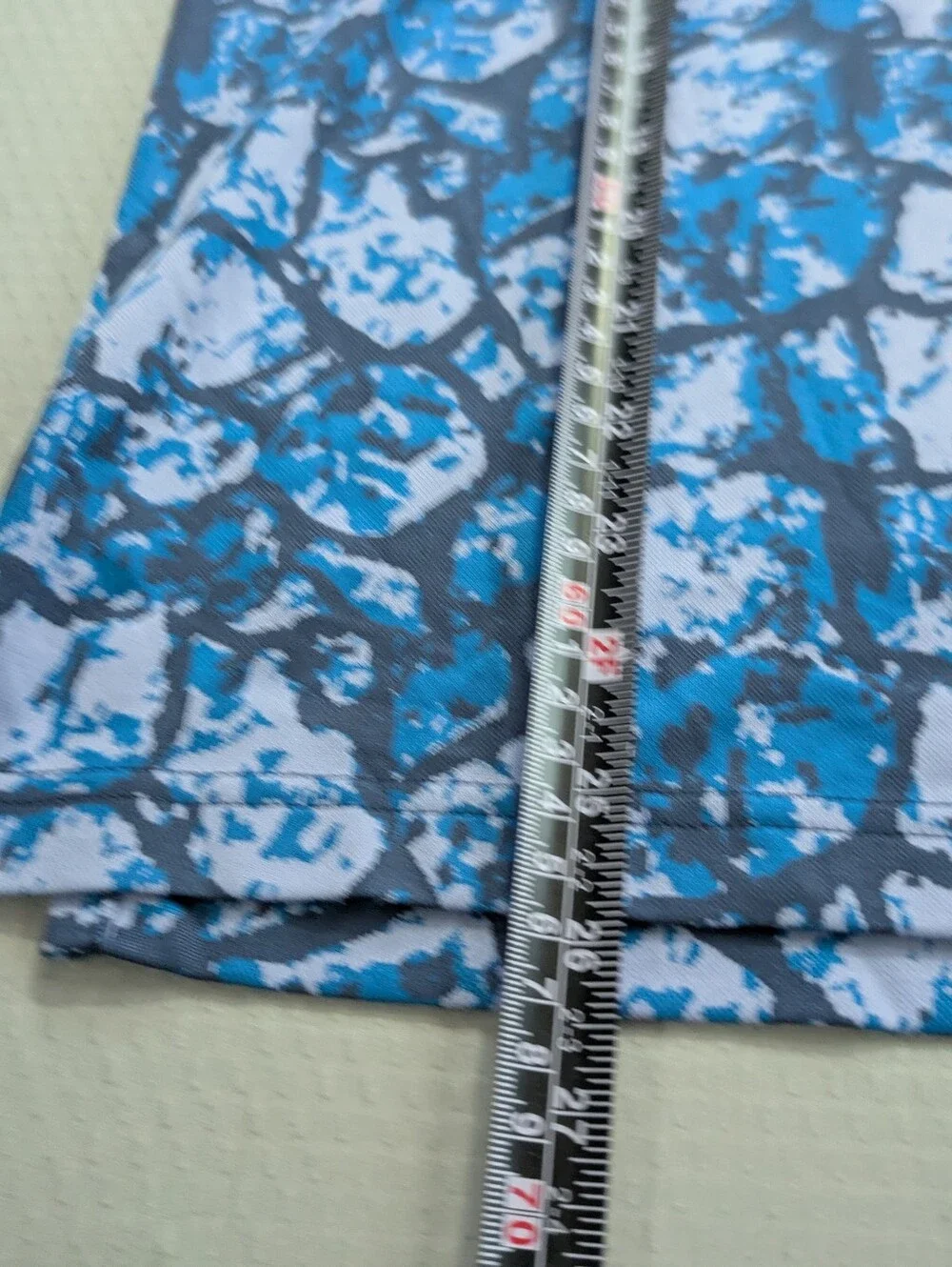 Adidas Golf Polo Shirt Streamsong Golf Small Blue Abstract Pattern Performance